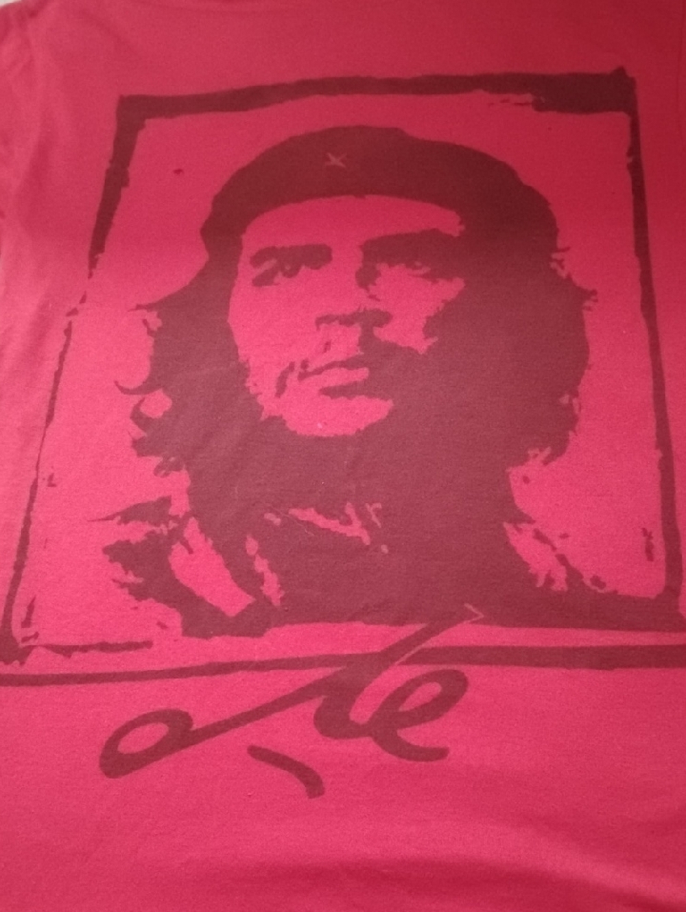 Men's Red Vintage Large Che Guevera Revolutionary Punk Shirt Grunge Alternative